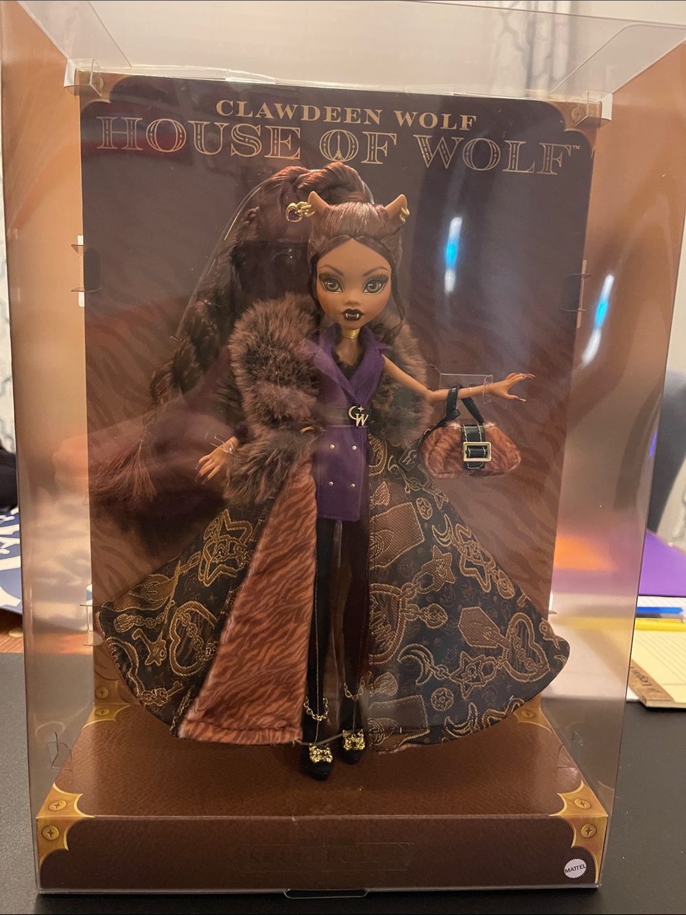 Mattel Clawdeen Wolf Doll - Purple, Brown & Gold